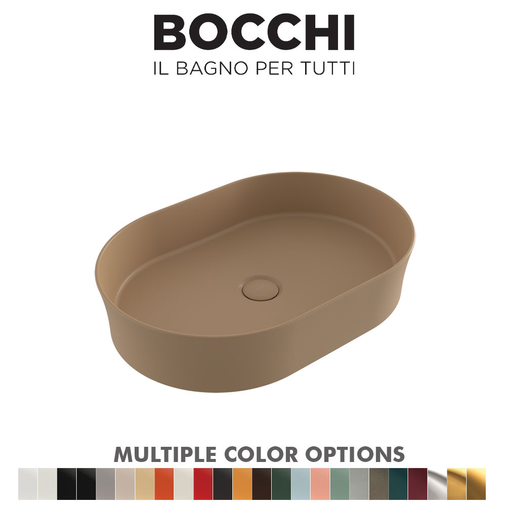BOCCHI 1521-011-0125 Sottile Slim Line Ceramic Basin (Matt Cashmere)