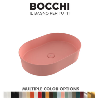 BOCCHI 1521-032-0125 Sottile Slim Line Ceramic Basin (Matt Salmon)