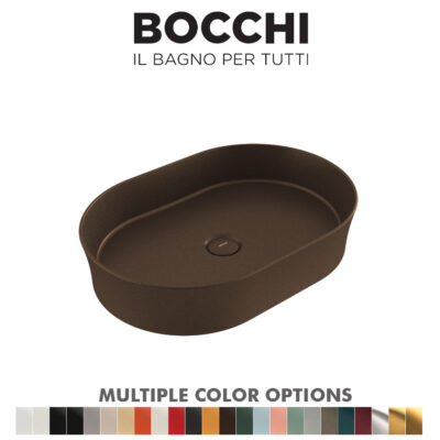 BOCCHI 1521-070-0125 Sottile Slim Line Ceramic Basin (Matt Bronze)