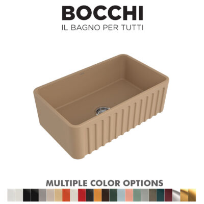 BOCCHI-1602-011-0120-Lavello-Decorated-Fireclay-Kitchen-Sink-(Matt-Cashmere)