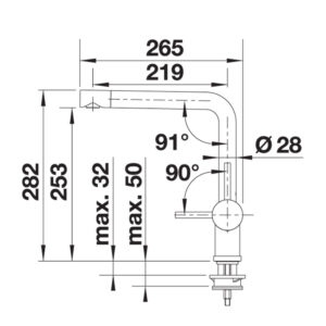 Blanco-LINUS-Sink-Mixer-Spec-1